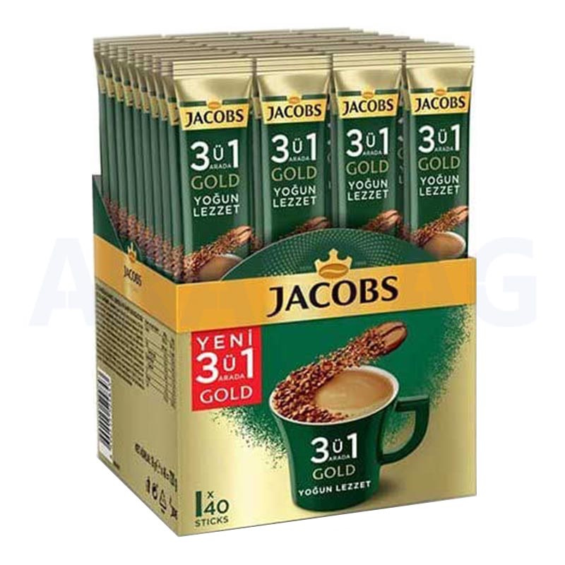 پودر قهوه فوری 3 در 1 جاکوبز مدل Yoğun Lezzet حجم 18 گرم بسته 40 تایی