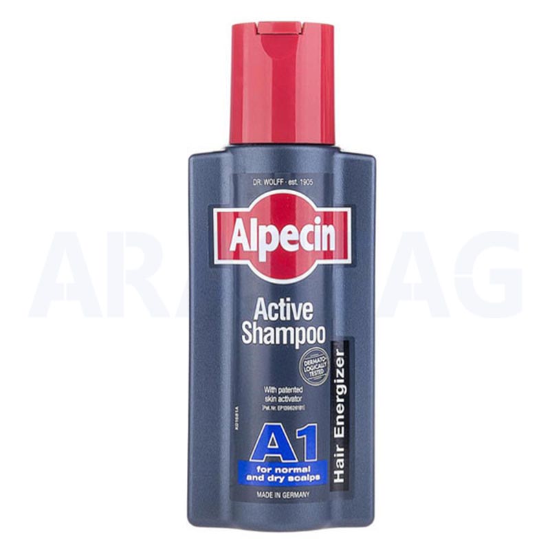 شامپو اکتیو A1 آلپسین مناسب موهای خشک و معمولی ۲۵۰ میلی