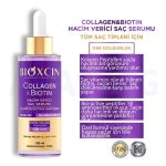 سرم حجم دهنده مو بیوکسین مدل collagen & biotin قطع ریزش مو حجم 100 میلی