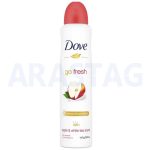 اسپری دئودورانت داو Dove زنانه مدل Go Fresh رایحه سیب حجم 250 میلی