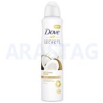 اسپری دئودورانت داو Dove زنانه مدل Restoring Retual رایحه نارگیل و جاسمین حجم 250 میلی