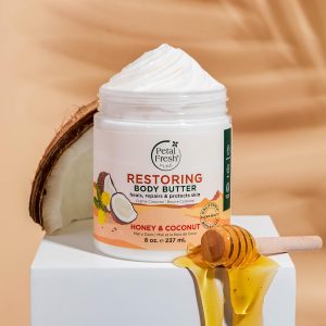 كره بدن پتال فرش Petal Fresh عصاره عسل و نارگیل حجم 237 میلی