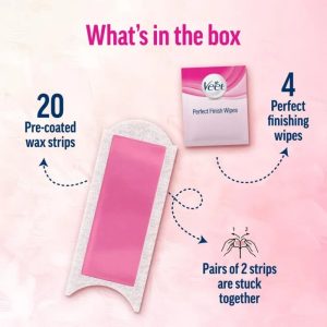نوار موبر ویت Veet حاوی شی باتر و توت آکای برای پوست های نرمال بسته 20 عددی