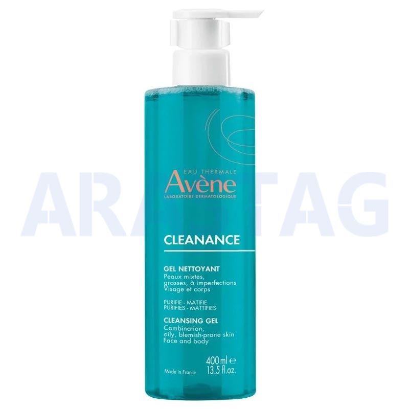 ژل شستشو اون Avene مدل Cleanance پوست چرب حجم 400 میلی